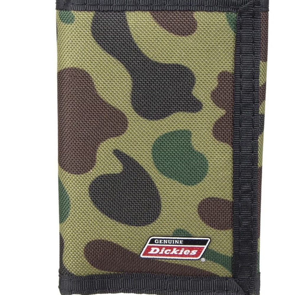 Dickies Men's Fabric Trifold Classic Wallet
Black Billfold ID Window
